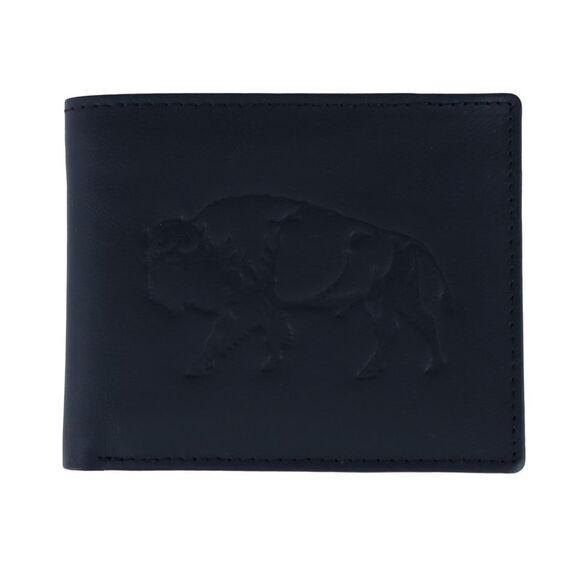 Karla Hanson Men's Buffalo Embossed Leather Bifold Wallet - Picture 1 of 3